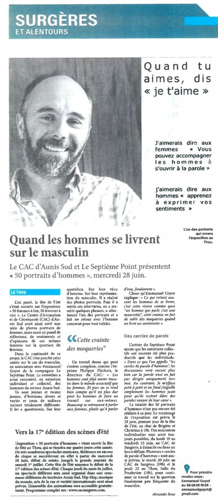 article portrait d'hommes